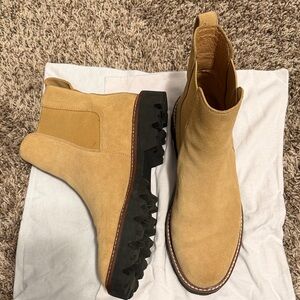 Madewell Suede Chelsea Boots with Lug Sole